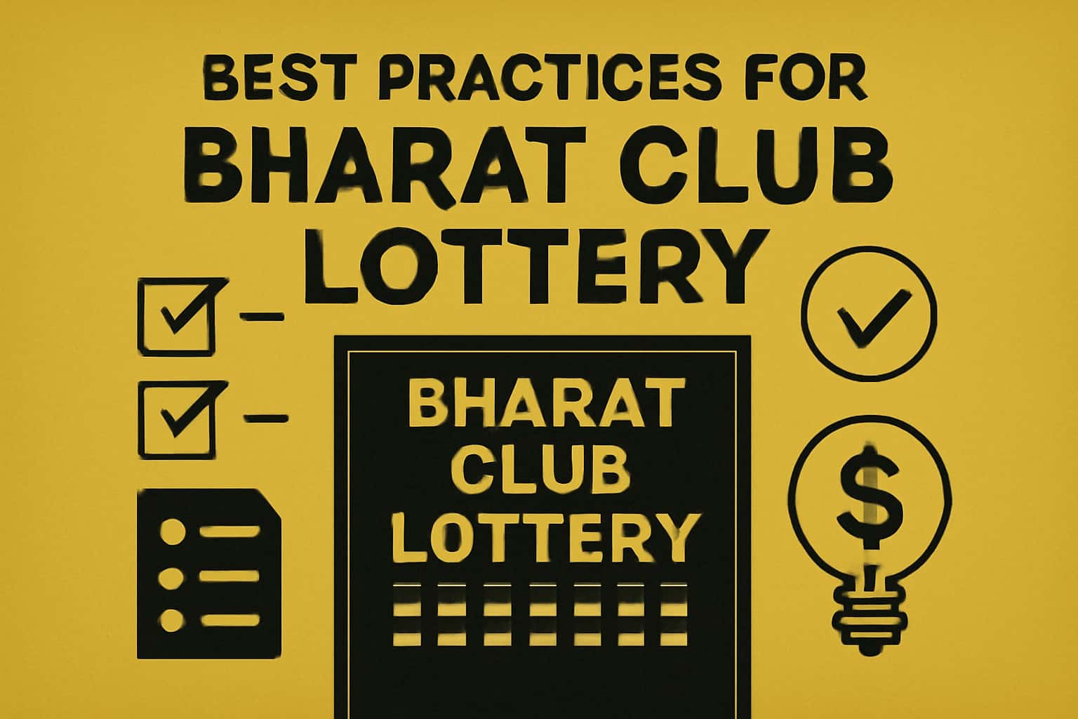 An informational scene showcasing best practices for Bharat Club Lottery.