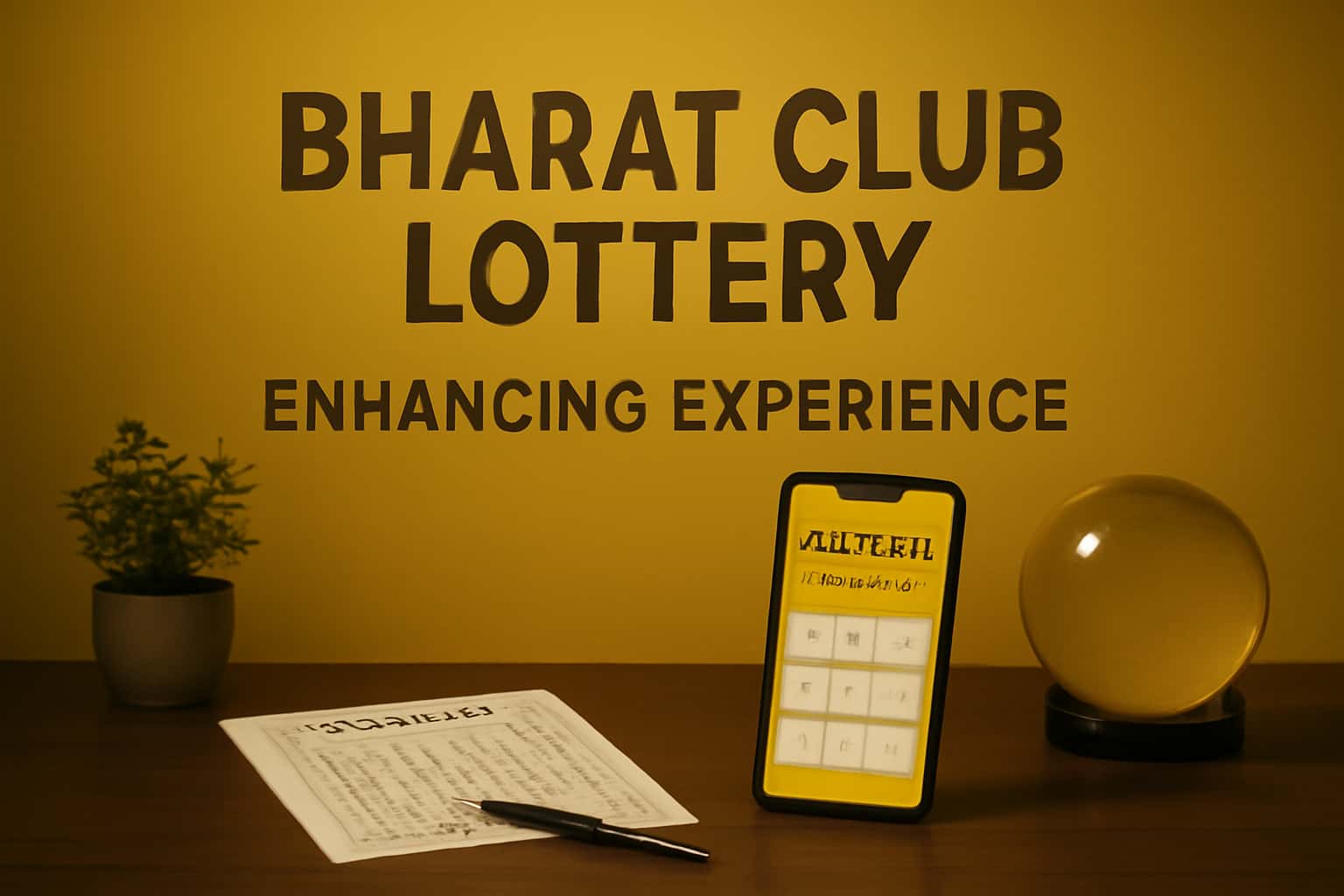 A futuristic representation of the Bharat Club Lottery platform interface.