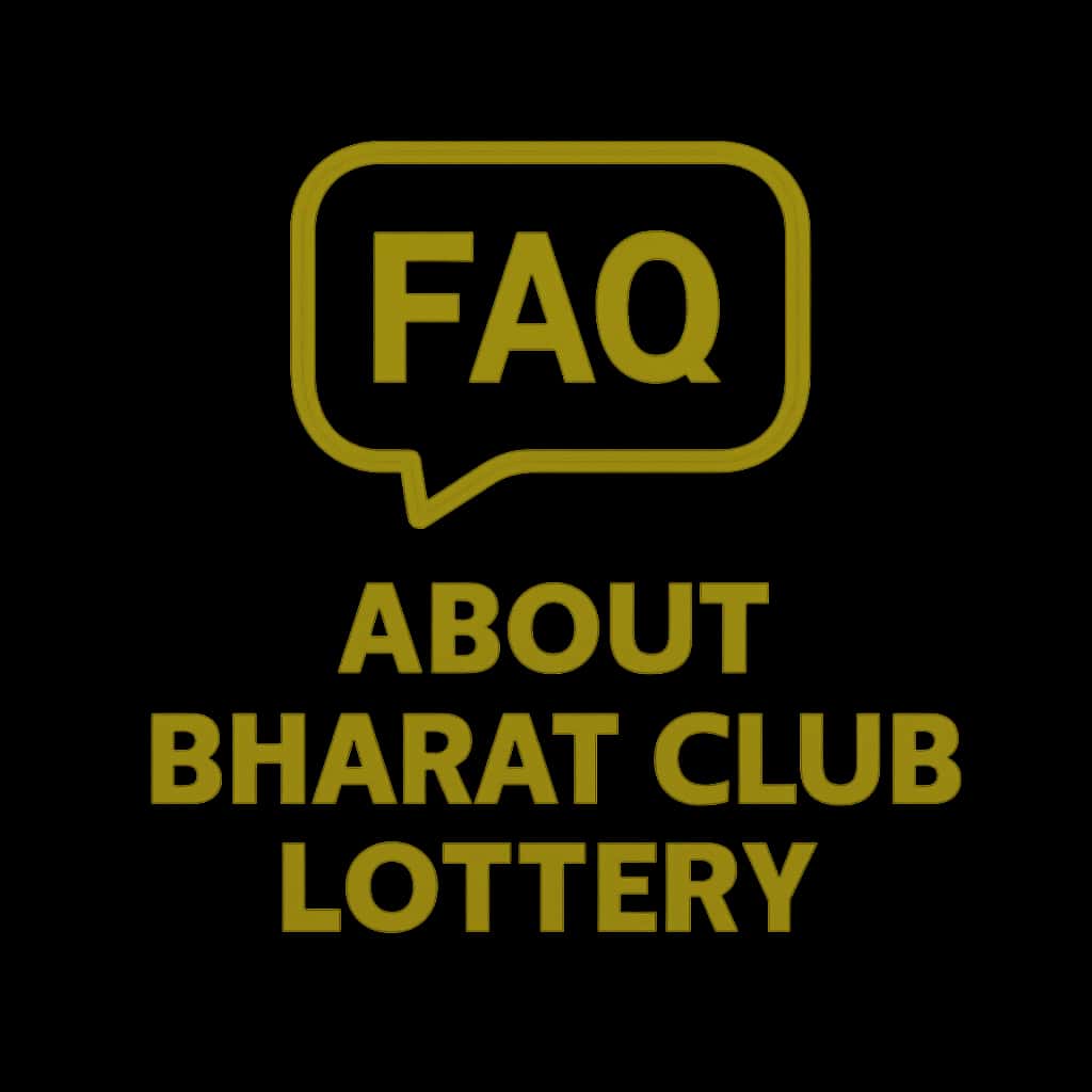A badge representing FAQ About Bharat Club Lottery.