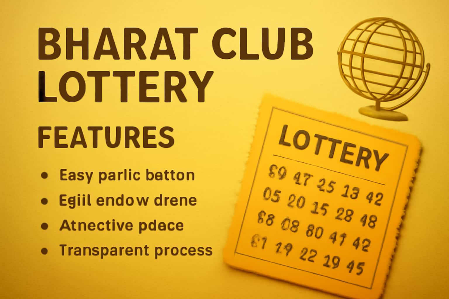 An informative representation of Bharat Club Lottery features, showcasing a sleek and modern design.