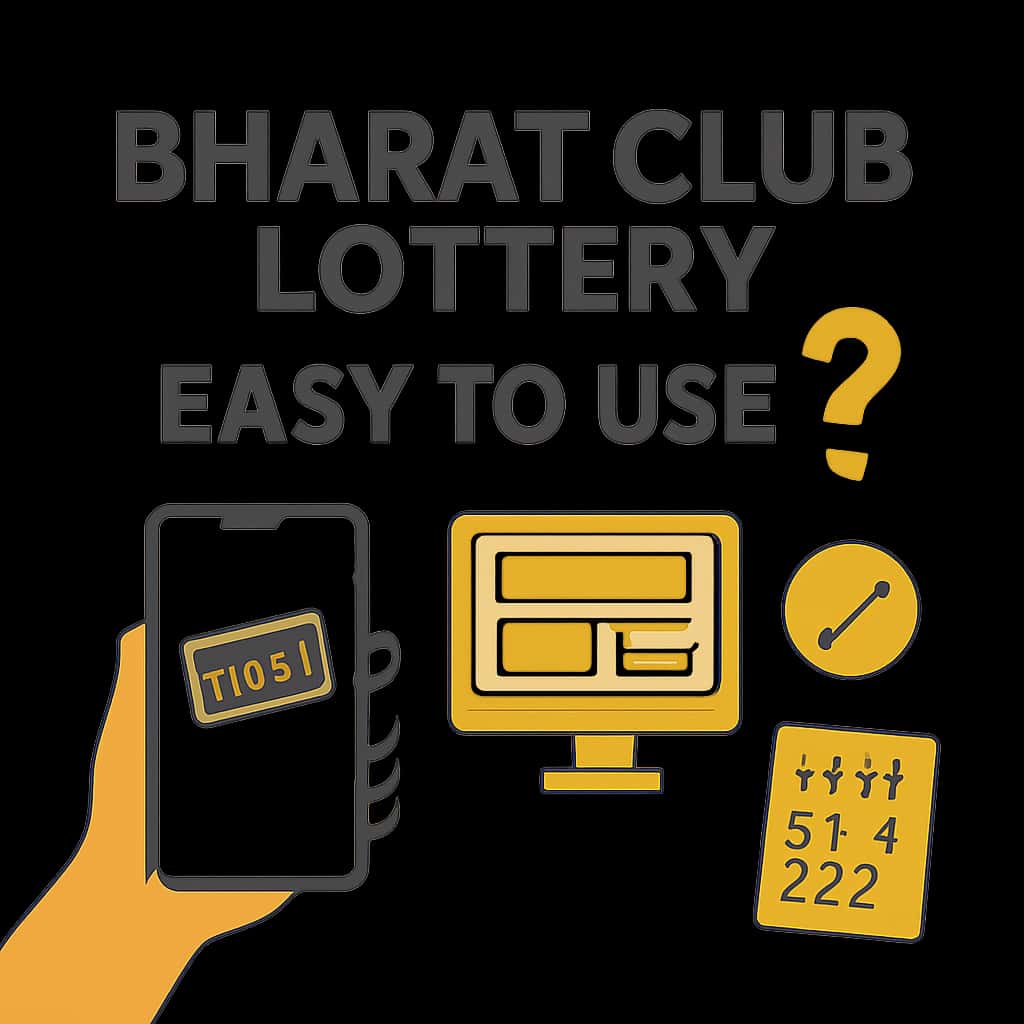 Diagram explaining the ease of use of Bharat Club Lottery.