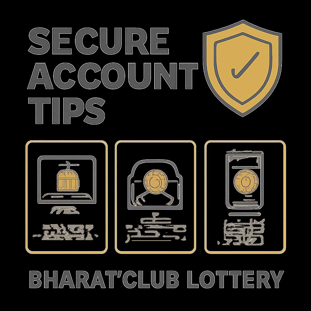Diagram illustrating key tips for securing Bharat Club Lottery accounts.